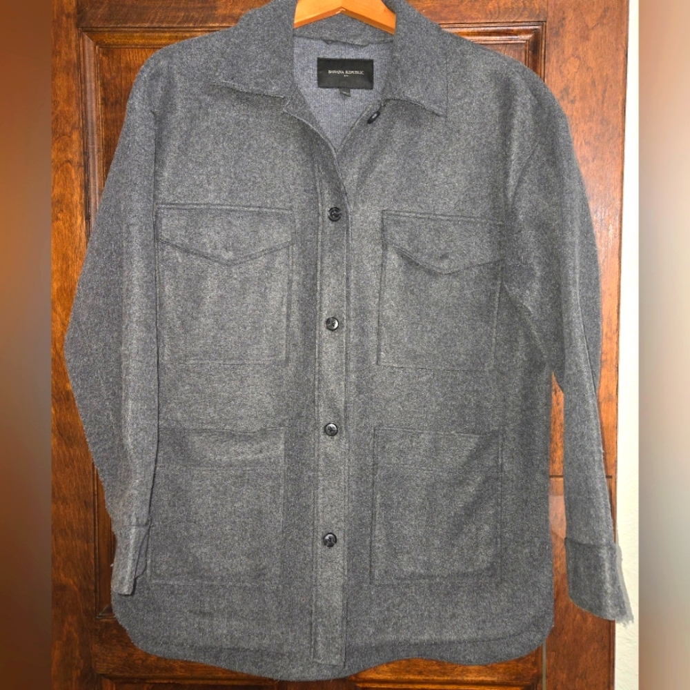 Banana Republic Factory Jacket Women Dark Charcoal SIZE M